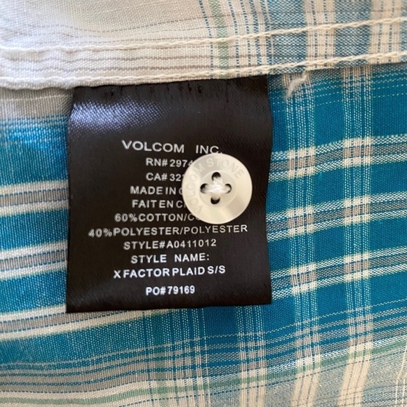 Volcom Stone Plaid Button-Up Men's Shirt Lg - Picture 6 of 8